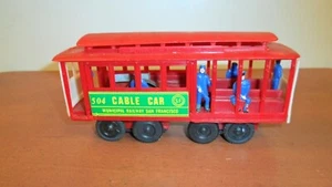MUNICIPAL RAILWAY SAN FRANCISCO 504 CABLE CAR, Red, Friction, Bell Rings - Picture 1 of 6
