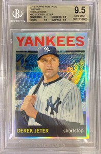 2013 Topps Heritage Baseball Chrome Refractor #HC2 Derek Jeter /564 BGS 9.5