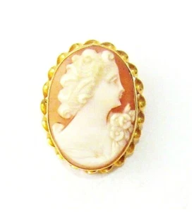 VINTAGE 10KT GOLD CAMEO BROOCH  #200254 - Picture 1 of 2