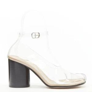 MAISON MARGIELA Tabi PVC transparent clear ankle strap cone heel pump EU36 - Picture 1 of 11