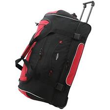 XL Rolling Wheel Tote Duffle Bag Travel Luggage Multi-Pocket, Red, 36" 119.0L