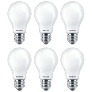 6 x Philips LED Filament Bulbs A60 8.5W = 75W E27 Matte 1055lm Lamps Warm White - Picture 1 of 10
