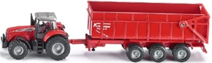 SIKU, MASSEY FERGUSON con rimorchio a 3 assi Ech:1/87, 1/87, SIK1844 - Foto 1 di 1