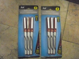 Neu! 2 x 3 Stück Jot Tintenroller, 0,5 mm Rot Tinte Glatt Schreiben Metallspitze - Bild 1 von 1