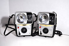 Pair Of Two Vintage Ansco Cadet Flash Cameras W/Strap & Anscar Lens