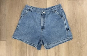 Pantalones Cortos de Jean Lee Carpintero Remachados Años 90 Y2K 100% Algodón Para Mujer Talla Grande - Imagen 1 de 8