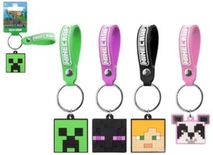 Official Minecraft Face Keyring - Keychain with Strap - Picture 1 of 5