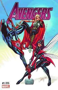 AVENGERS #1 J SCOTT CAMPBELL EXCLUSIVE THOR WASP SPIDER-MAN - Picture 1 of 1