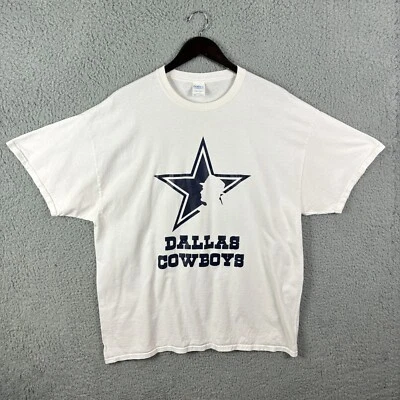 Camiseta Vaquera Dallas De Colección Para Hombre XXL Blanca Tom Landry Silueta Foto 1 de 4