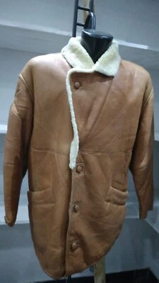 Pre-Owned Brown Men's Shearling Size 48 MGS227PI - Image 1 of 4