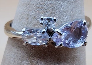 Toe Ring/Kid's Ring Adjustable Bomb Party Light Amethyst  Rhodium Plated RBP2335 - Picture 1 of 2