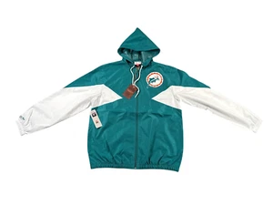 Mitchell Ness Miami Dolphins Windbreaker Jacket Mens Medium Colorblock Throwback - Picture 1 of 12