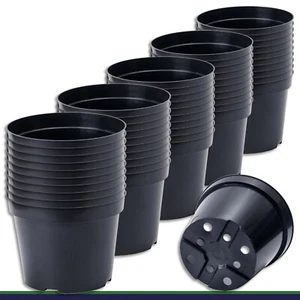 50 x vaso per piante 10 L nero Ø 29 x 22 cm vaso per fiori vaso per piante fioriera - Foto 1 di 3