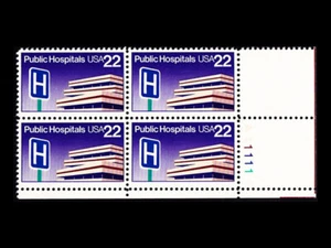 USA 1986 OSPEDALI PUBBLICI #2210 BLOCCO TARGA MNH BR - Foto 1 di 1