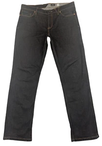 Volcom Jeans Mens 38x32 Solver Modern Straight Pants Stretch Denim Medium Wash - Picture 1 of 15