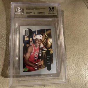 MICHAEL JORDAN BGS 9.5 1998 CUBIERTA SUPERIOR COLECCIÓN DE PEGATINAS MJ #30 Chicago Bulls - Imagen 1 de 3