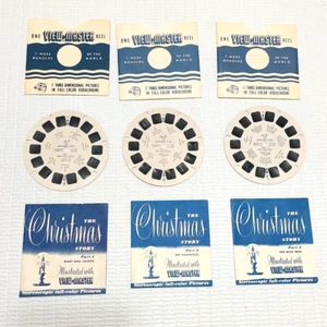 Vintage View-Master Reels THE CHRISTMAS STORY 3 Reels with Books 1948 XM-1, 2, 3 - Picture 1 of 11