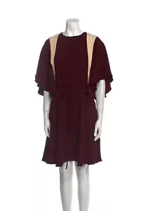 Valentino Burgundy 100% Silk Dress - Picture 1 of 3