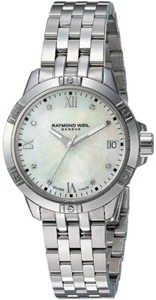 Raymond Weil Tango perlweißes Zifferblatt Datum Batterie Quarz Damen Dress Watch - Bild 1 von 4