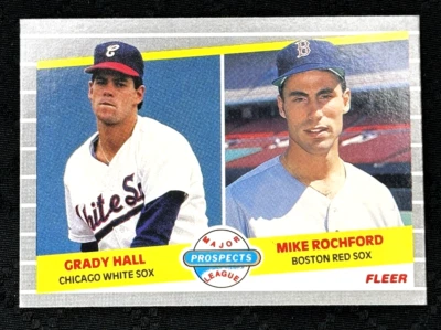 1989 Fleer - Major League Prospects #650 Mike Rochford, Grady Hall (RC) - Image 1 of 2