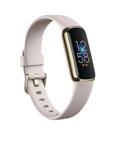 Fitbit Luxe-Fitness and Wellness-Tracker - Lunar White/Soft Gold Stainless Steel - Picture 1 of 2