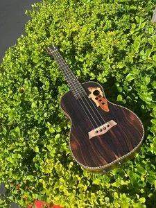 Batking 30'' All Blackwood Baritone Acoustic Electric Ukulele Left-handed Style - Picture 1 of 8