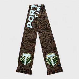 Portland Timbers Brown Wood Grain MLS Soccer Supporter Scarf - Picture 1 of 1