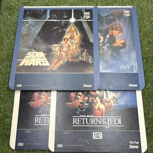 Star Wars CED Disc Collection- Empire Strikes Back-Return of the Jedi-Lucasfilm - Picture 1 of 9