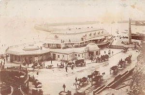 THE HARBOUR & PAVILION RAMSGATE KENT REAL PHOTO POSTCARD c.1900'S - Picture 1 of 2