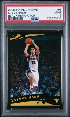 2005 Topps Chrome Basketball #98 Steve Nash Black Refractor #/399 PSA 9 HOF - Image 1 of 2