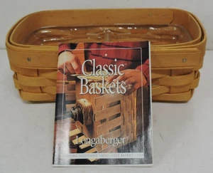 1999 LONGABERGER SERVING SOLUTIONS SMALL LOAF BASKET 12823 W/DIVIDED PROTECTOR - Picture 1 of 7