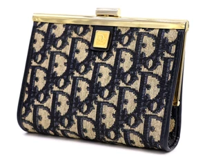 Christian-Dior Vintage Mini Clutch Handtasche Tasche CD Trotter Canvas marineblau authentisch - Bild 1 von 17