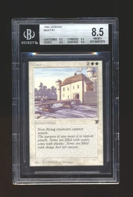 Moat - Magic the Gathering Legends BGS 8.5 NM-MT+ - Image 1 of 2
