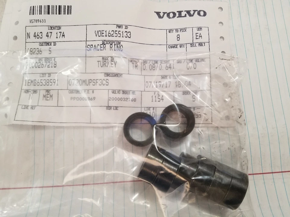 Anillo espaciador Volvo VOE16255133 (16255133) Cantidad de 8 Foto 1 de 1