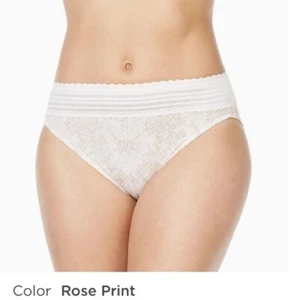 Olga by Warners Women's Small Panty Hi cut Underwear Microfiber with Lace - Picture 1 of 3