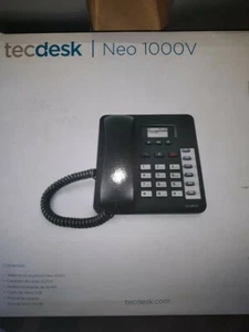 TELÉFONO TECDESK NEO 1000V LIBRE Sobremesa para SIM GSM Bateria Fijo - Picture 1 of 2