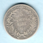 German New Guinea. 1894-A 5 Mark..  worn VG/aVG