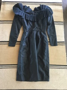 VESTIDO DE CÓCTEL GÓTICO ROBERT DAVID MORTON Baile Verdadero Diseñador De Colección Trabajo Raro - Imagen 1 de 10