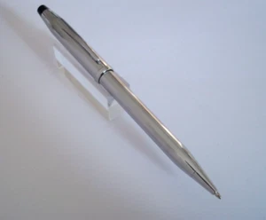 STYLO BILLE CROSS CENTURY II CLASSIC CHROME MOTIFS STRIES NEUF DE STOCK MX270 - Imagen 1 de 10