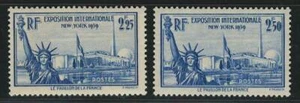FRANCE 1939-40 V.F. MH Stamps Set Scott # 372-3 New York World's Fair CV 39.50 $ - Picture 1 of 2