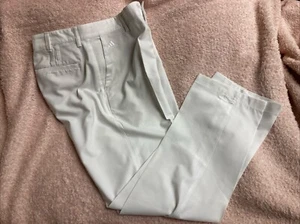 Adidas White Golf Pants 36X32 Mens Climalite Golf Pants Very Clean - Picture 1 of 9