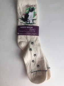 Black & White Cat Designer Katzenrasse Socken von Wheel House ~ NEU mit Etikett ~ - Bild 1 von 4