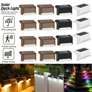US Solar LED Bright Deck Lights Outdoor Garden Patio Railing Decks Path Lighting - Picture 1 of 18