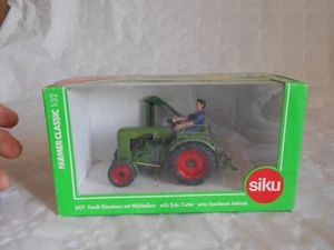 Siku Farmer classic 3471 Fendt Dieselross Tractor with side cutter model 1:32 - Picture 1 of 7