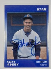 STEVE AVERY SIGNED IP STAR CO. #67 1989 DURHAM AUTO