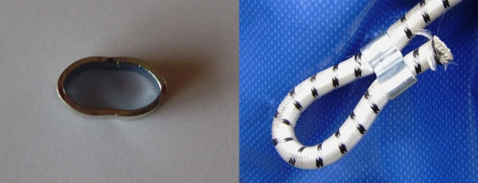 Würgeklemme verzinkt für 6 mm Planengummi, Gummiseil, Planenseil - Bild 1 von 1