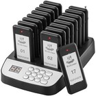 Restaurant Wireless Guest Paging System 16 Beepers Queuing Calling Pagers Knob