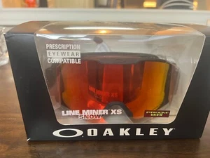 Gafas de esquí Oakley Line Miner OO07095 negro mate Prizm Torch y estuche protector - Imagen 1 de 4