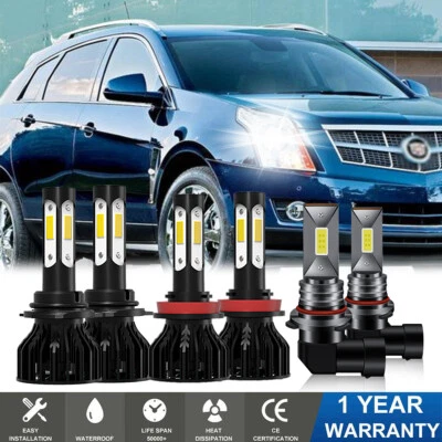 Kit de faros LED de haz alto bajo + faros antiniebla para Cadillac SRX 2010-2016 Foto 1 de 4