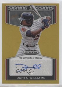 2022 Panini Prizm Draft Picks Signing Sessions Gold /10 Donta' Williams Auto